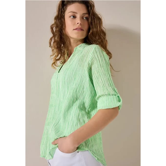 Gestreepte seersucker blouse