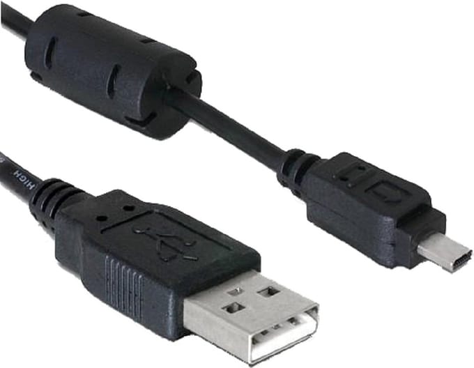 DESQ® 84034 USB Kabel - USB-A naar Mini USB 8-Pin Type B - 1 Meter - USB 2.0 High Speed Data Kabel - Voor PC & Mac