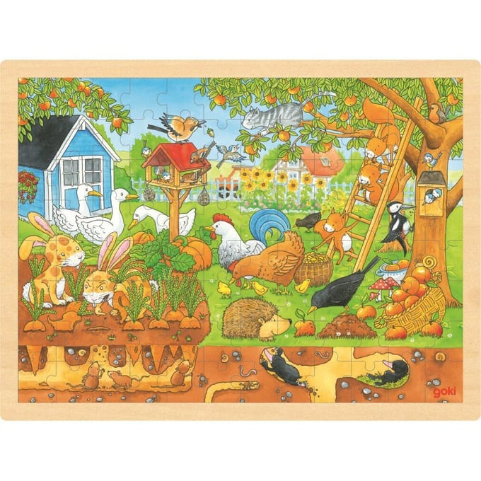 GOKI Puzzel - Puzzel Onze Tuin Boven - Onder