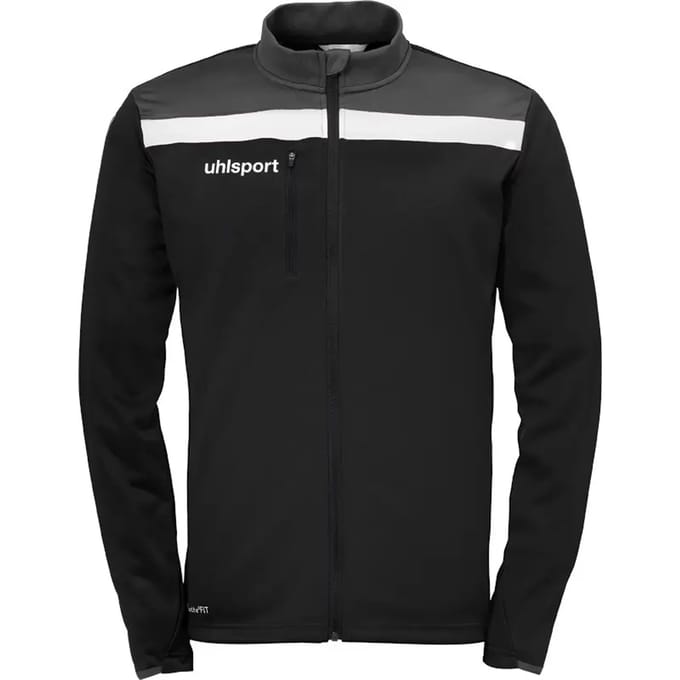 Uhlsport Offense 23 Polyestervest Kinderen - Zwart / Antraciet / Wit | Maat: 116