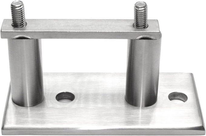 RVS Paalhouder Wandflens voor Trapleuning/Terras - 42,4 mm Buisbevestiging