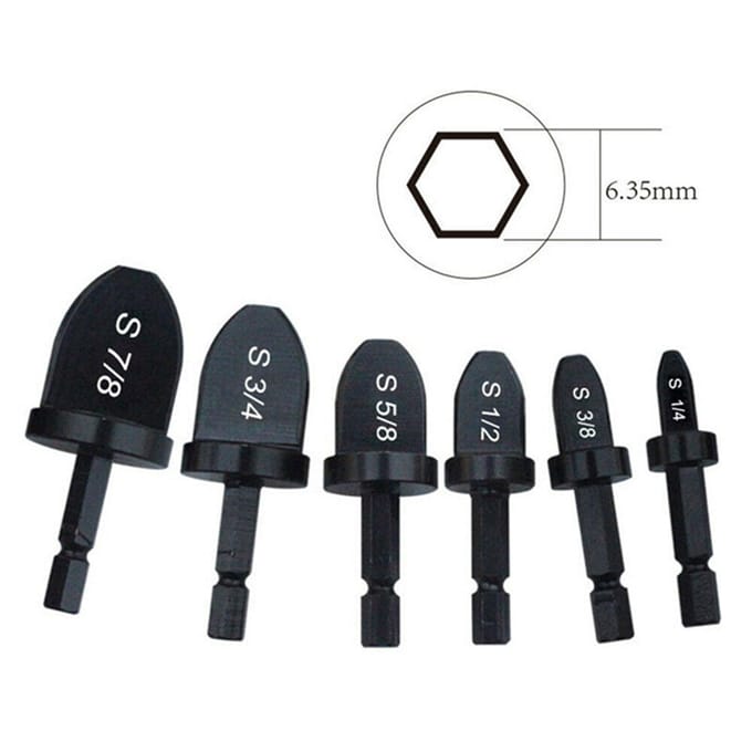 Lot de 6 extenseurs de tubes en cuivre pour climatiseur, outil d'évasement de forets