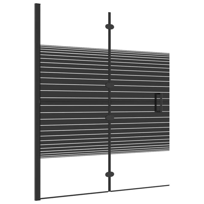 vidaXL - Douchewand - inklapbaar - 120x140 - cm - ESG - zwart