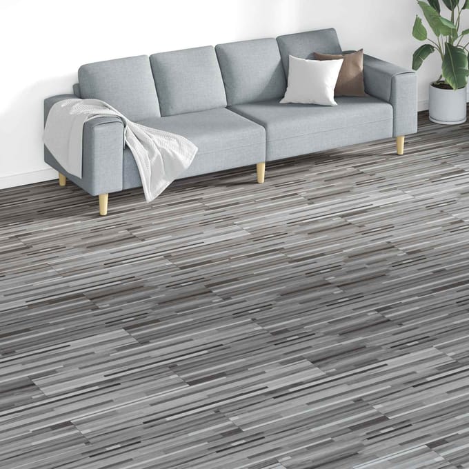 vidaXL - Vloerplanken - Grijs - 5,26 - m² - 18 - st - PVC
