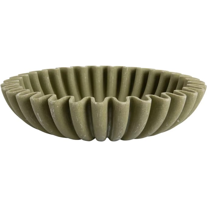 Present Time Schaal Wave - Donkergroen - Ø30cm - Polyresin - Scandinavisch - Woonkamer