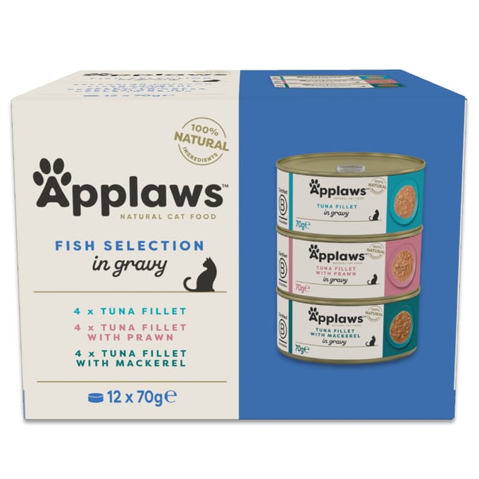 Voordeelpakket: 12x70g Applaws Cat in Sauce mix pack (3 soorten) nat kattenvoer