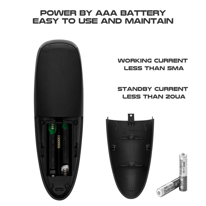 G10BTS Afstandsbediening Bluetooth 5.0 Luchtmuis IR-leergyroscoop Draadloze infraroodafstandsbediening zwart