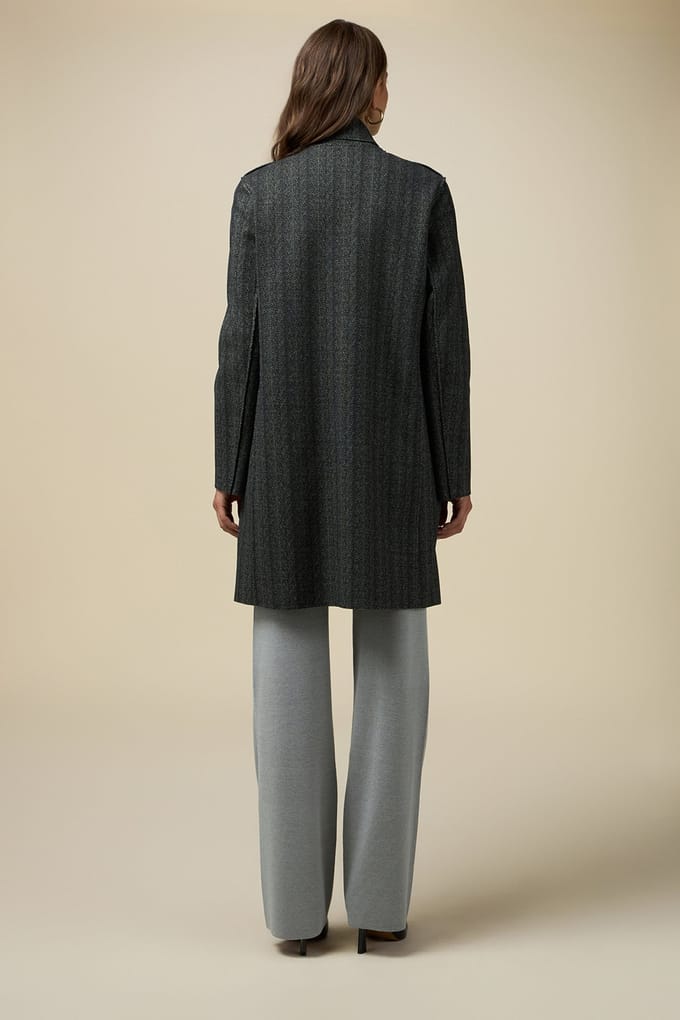 Oltre Double Fabric Mid-length Coat Grey Taglia: 40 | Cappotti monopetto Outlet | Donna | Grigio