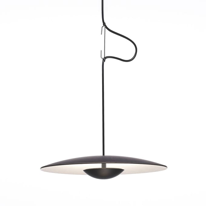 MARSET Ginger LED hanglamp Triac Ø32cm wengé/wit