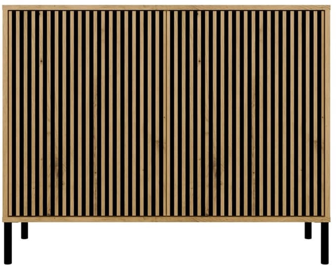 MALWA KAMARO - Dressoir - Met 2 deuren - Met 4 planken - Eiken Artisan