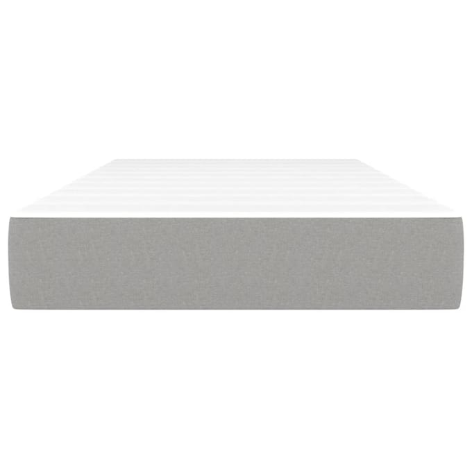 vidaXL - Pocketveringmatras - medium - 80x200x20 - cm - stof - lichtgrijs