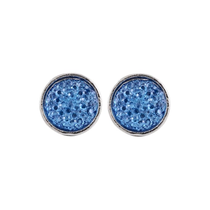 Behave - Oorbellen - Oorsteker Rond 1,2 cm - Blauw
