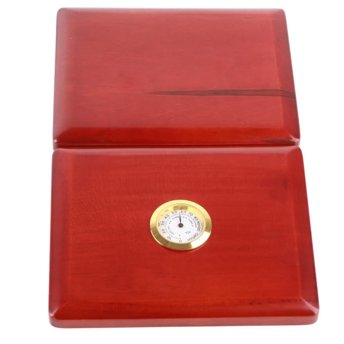 Saxofoon Klarinet Riet Etui Massief Hout 5?Reeds Holding Opbergdoos met Hygrometer barnsteen