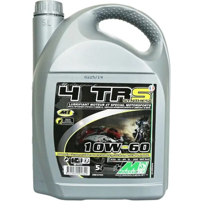 motorolie 4t minerva olie 100% synthetisch 10w60 in 5l nieuw