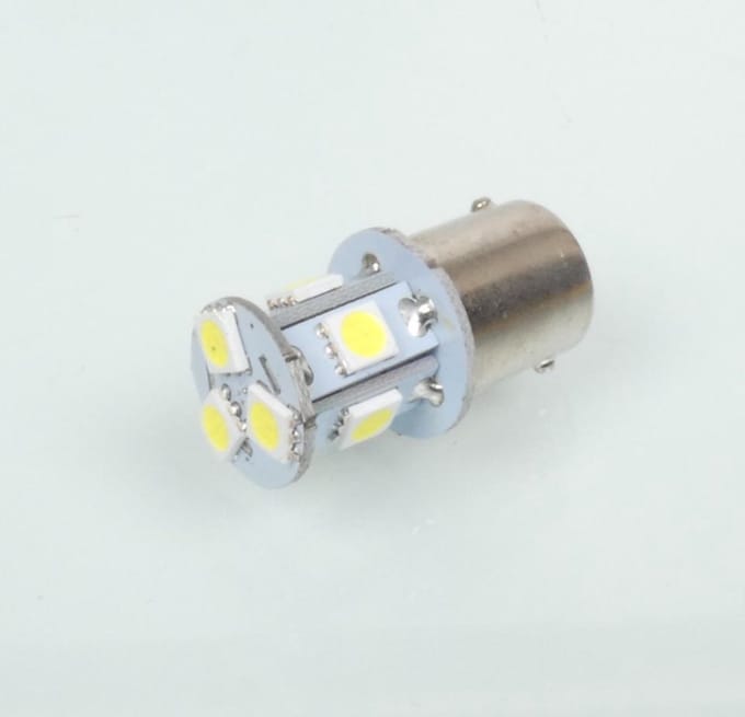 ampul led 12v blanche culot ba15s 150 lumen rms pour moto scooter auto neuf