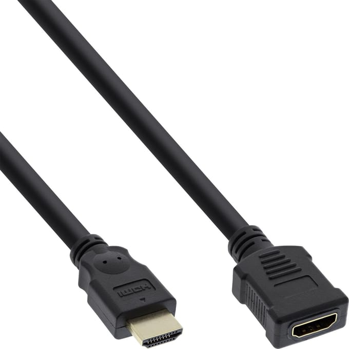 InLine® HDMI-verlengkabel, HDMI High Speed, stekker/bus, 3m