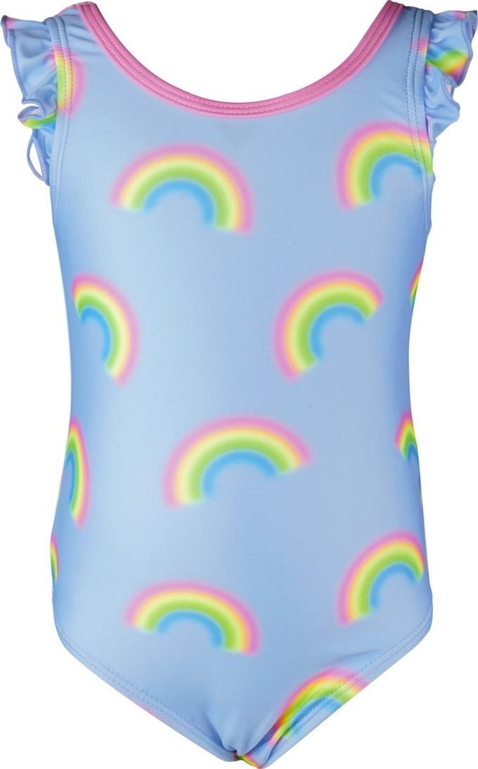 SOMEONE DOBBER-SG-38-A Meisjes Badpak - LIGHT BLUE - Maat 98/104
