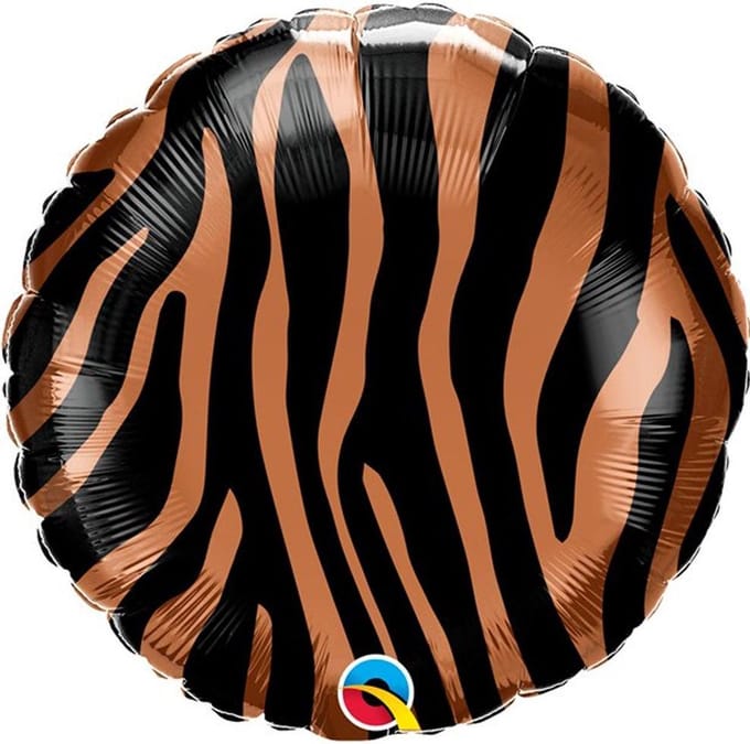 Folieballon Tijger rond 45 cm