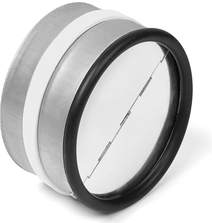 Professionele 100mm terugslagklep voor ventilatie - Galvanized stalen en rubberen afdichting