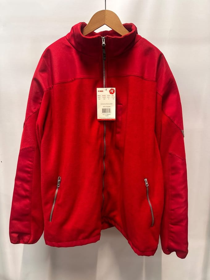 Fleece jack F-Engel 1190-925 Rood | maat 4XL XXXXL