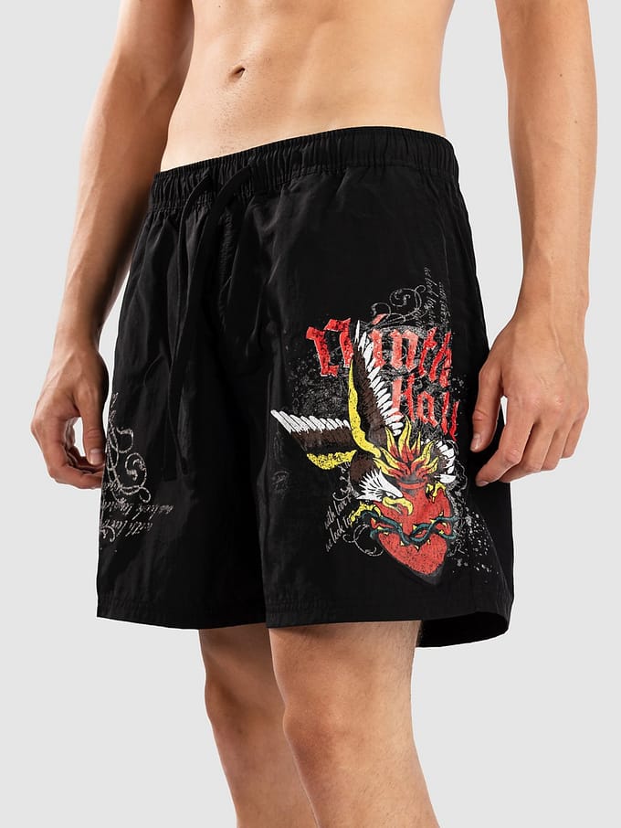 Ninth Hall 16.5" Sacred Feather Boardshorts zwart