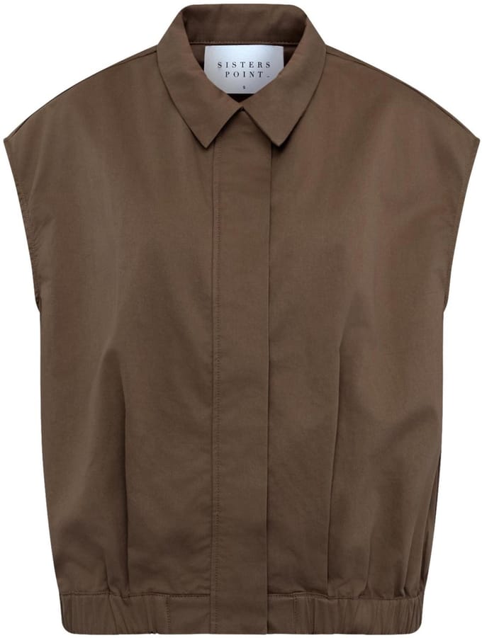 SisterS point Gilet Edith Ve 20209 D.chocolate Dames Maat - S