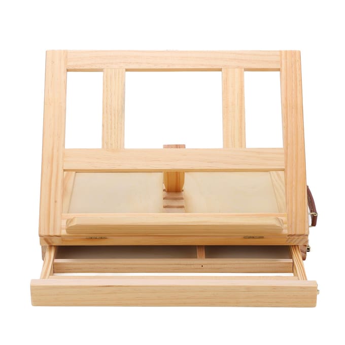 Chevalet de table Bois de pin Barre de suivi réglable 4 angles Polyvalent Pliable Léger Robuste beige