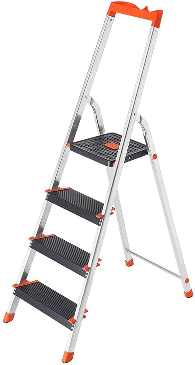 Ladder - Aluminium Ladder - 4 Treden - 143 Hoog - Antislip