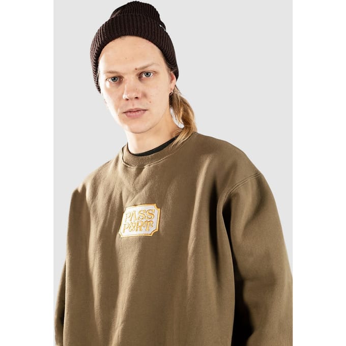 Pass Port Yearbook Logo Sweater groen