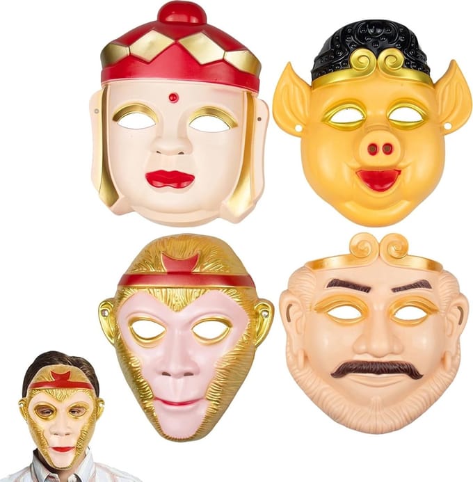 Masquerade Maskers Set van 4, Perfect voor Halloween, Carnaval, Cosplay en Feestjes