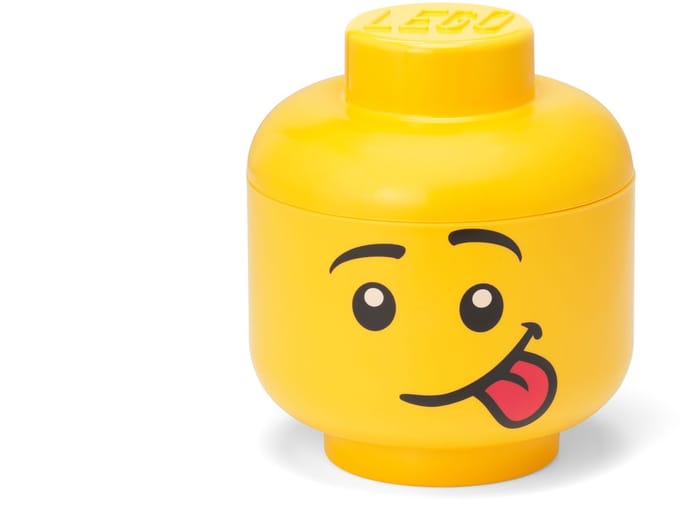 Opbergbox Iconic Hoofd Silly 16 cm, Geel - LEGO