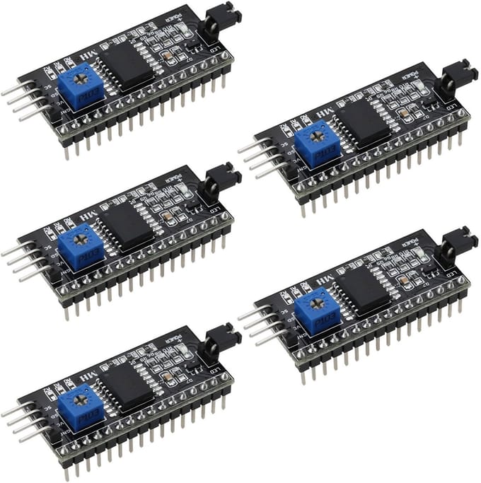 Allecto I2C Seriële Adapter - LCD Display Interface - 5V - Handige Adaptermodule - Geschikt voor LCD1602 2004 - Compacte Formaat