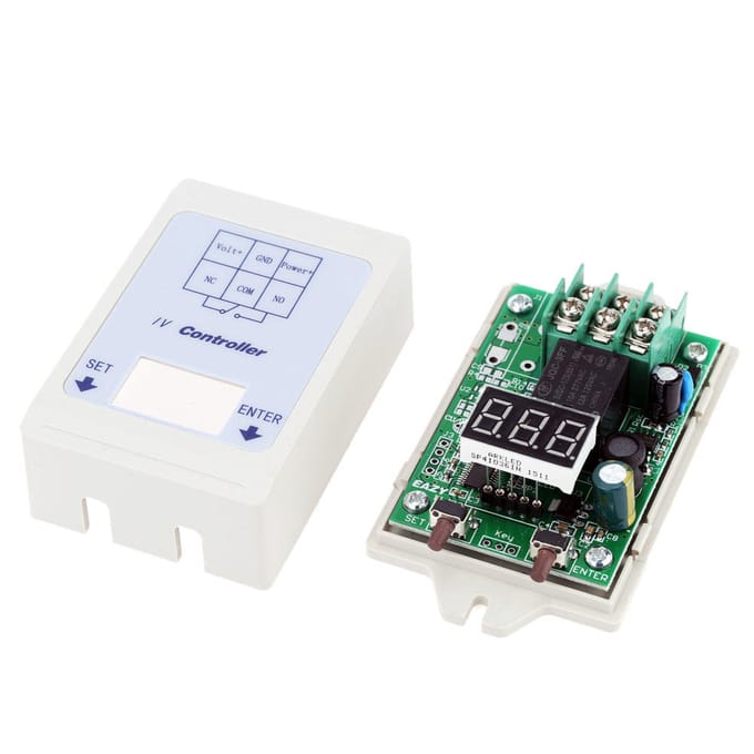 12V 24V DC LED Digitale Vertraging Timer Regelschakelaar Relaismodule met behuizing white