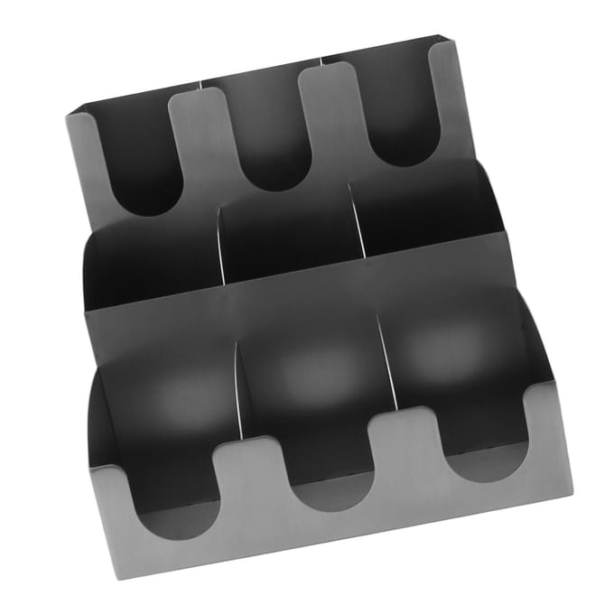 Beker- en Dekselorganizer 9 Vakken RVS Verticale Koffiekopdispenser en Dekselhouder black