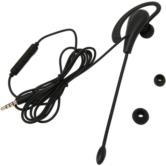 Casque mono-oreille avec microphone filaire à réduction de bruit léger pour centre d'appels bureau Type 1 black