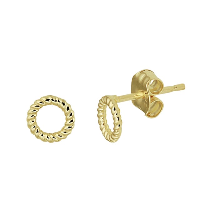 Marie Celeste oorknoppen rondje - 5 mm - Goud