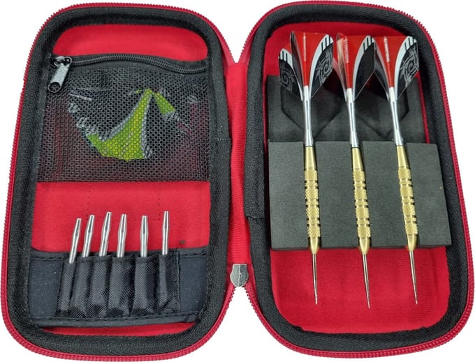 ABC Darts - Freedom Dartpijlen 23 Gram - Opbergmap - Rood