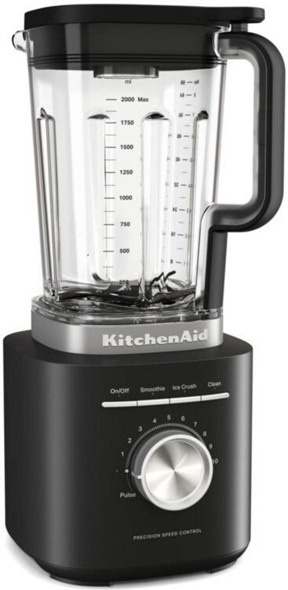 KitchenAid 5KSB2073EBM Pure Power Blender - 2 L - Matzwart- 10 Snelheden - 1200 W