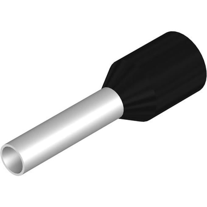 Weidmüller 9019120000 Adereindhulzen 1.5 mm² Deels geïsoleerd Zwart 500 stuk(s)