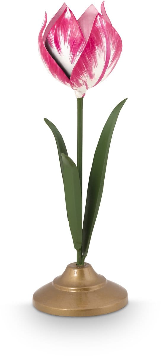Pip Studio Kaarsenhouders - Tulp - Kandelaar van Metaal - Oudroze - 26cm
