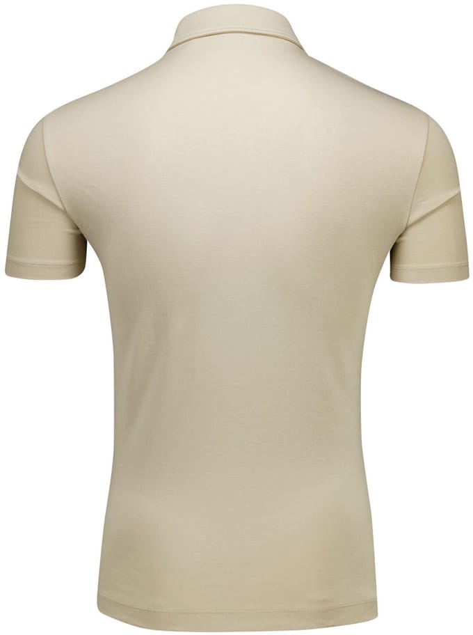 Boss Black Palosh polo beige effen korte mouw