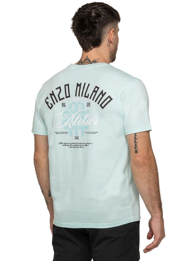 Enzo Milano | Mannen Atelier Print T-Shirt