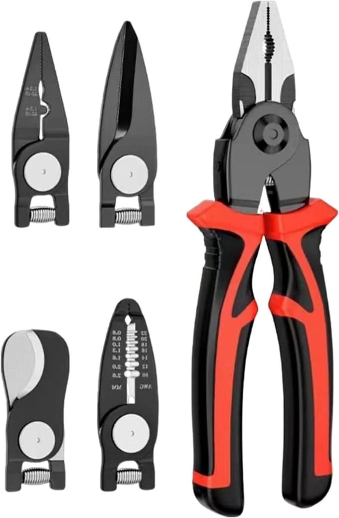 Multifunctionele tang - Combinatietang - Elektrisch werk - 5-in-1 functie - 900 gram - Grijs