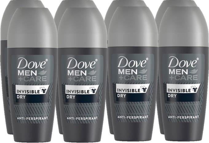 Dove Men - Deo Roller Invisible Dry - 8 x 50 ml