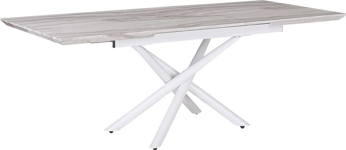 MOIRA - Uitschuifbare eettafel - Wit - 90 x 160/200 cm - MDF