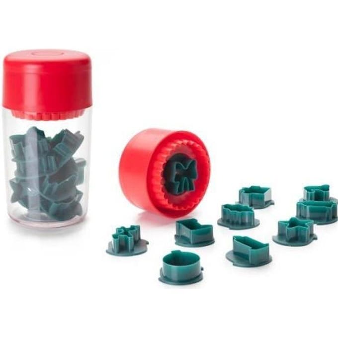 IBILI 742500 Noël Lot de 10 Emporte-Pièces pour Linzer Acier Multicolore 12 x 7 x 7 cm