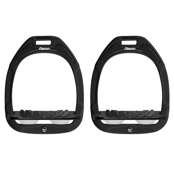 Groene Composiet Halve Grip Zwart/Zwart/Wit Stirrup Flex-On