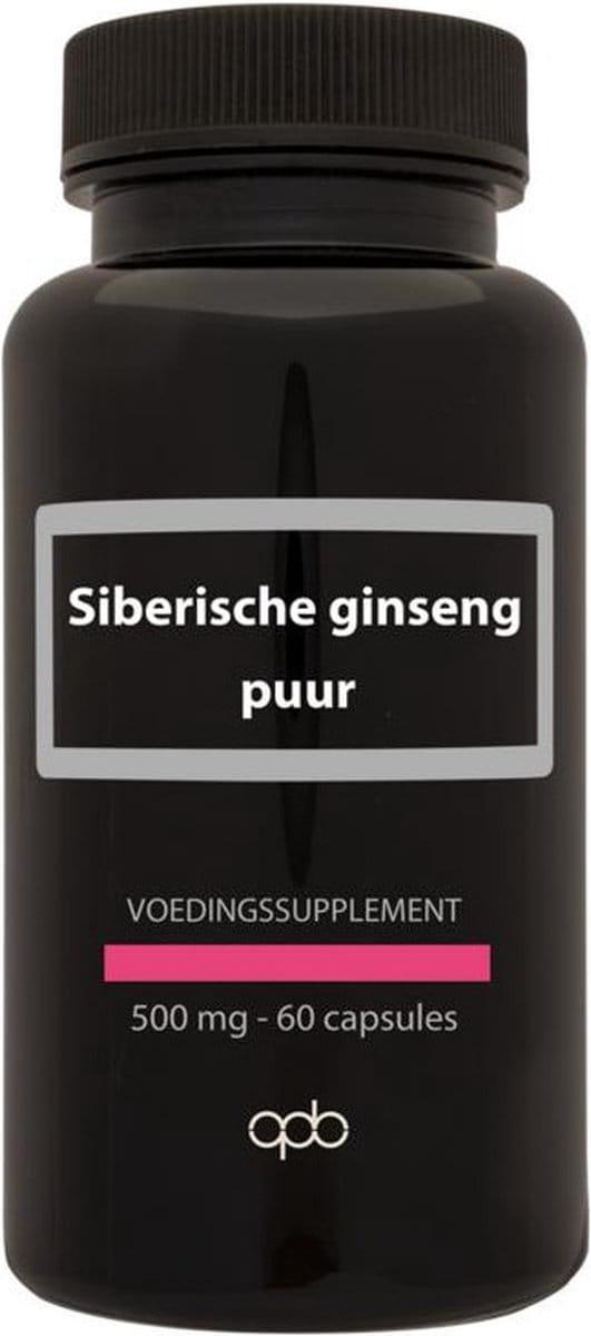APB Holland Siberische ginseng extract puur 500mg 60 Vegetarische capsules