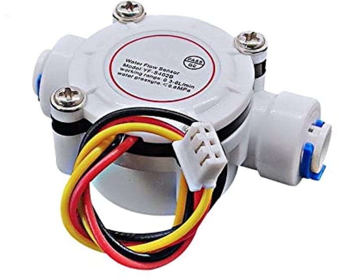 Waterstroomsensor 0.3-6L/min Hall Effect Flowmeter voor Koffiezetapparaat en Waterkoeler