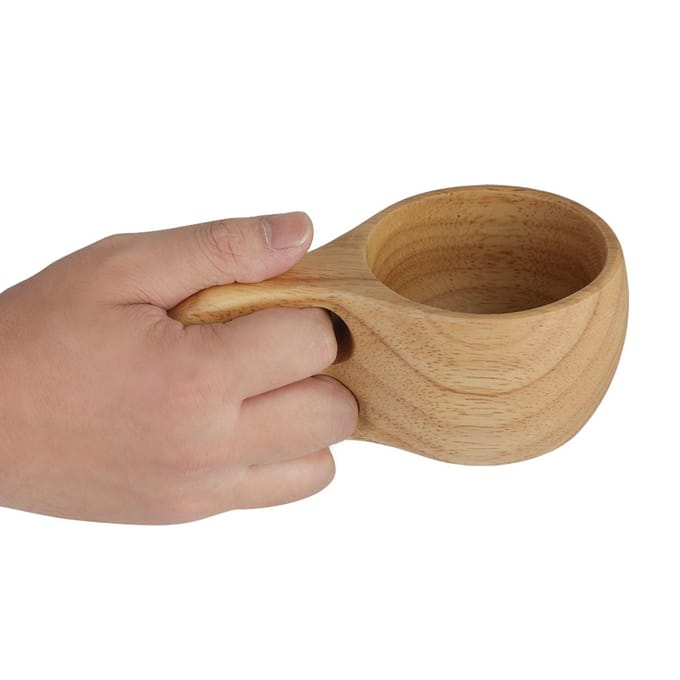 Rubberhout Dubbel Gats Kop KUKSA Koffiekop Waterbeker Aangepaste Houten Beker brown